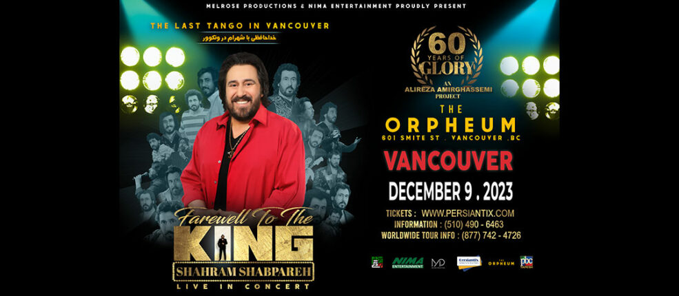 Shahram Shabpareh Live in Concert – VANCOUVER